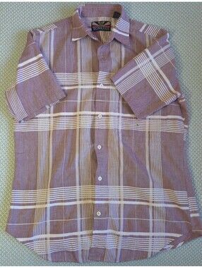 Men's bonkers plaid shirt size medium